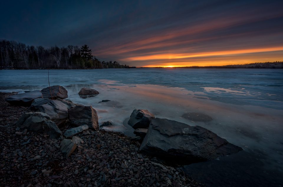Ice Out Sunset